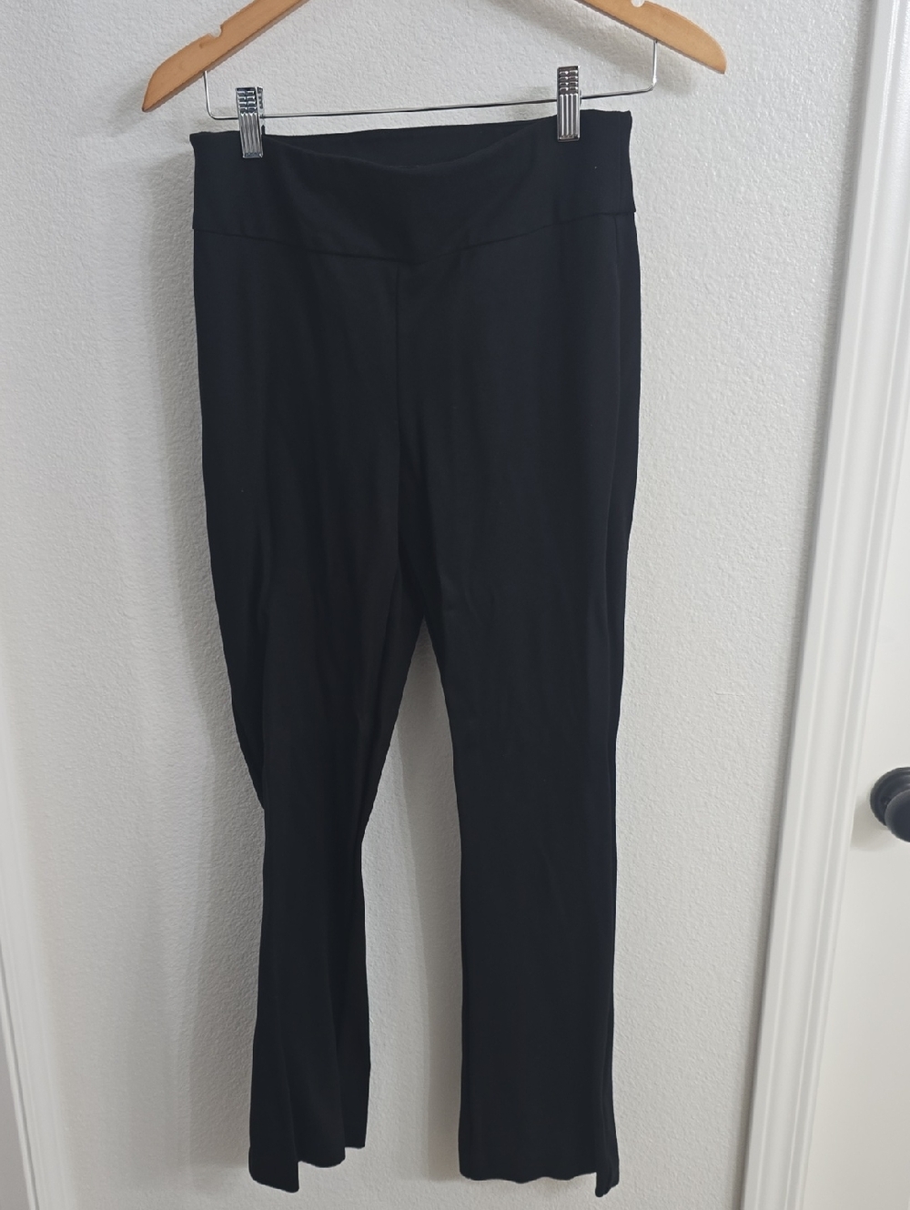 Express Wide-Leg Pull-On Pants in Black